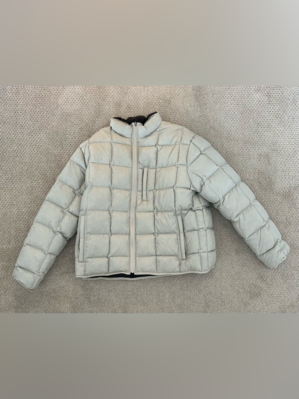 L.L. Bean Light Gray Down Jacket
